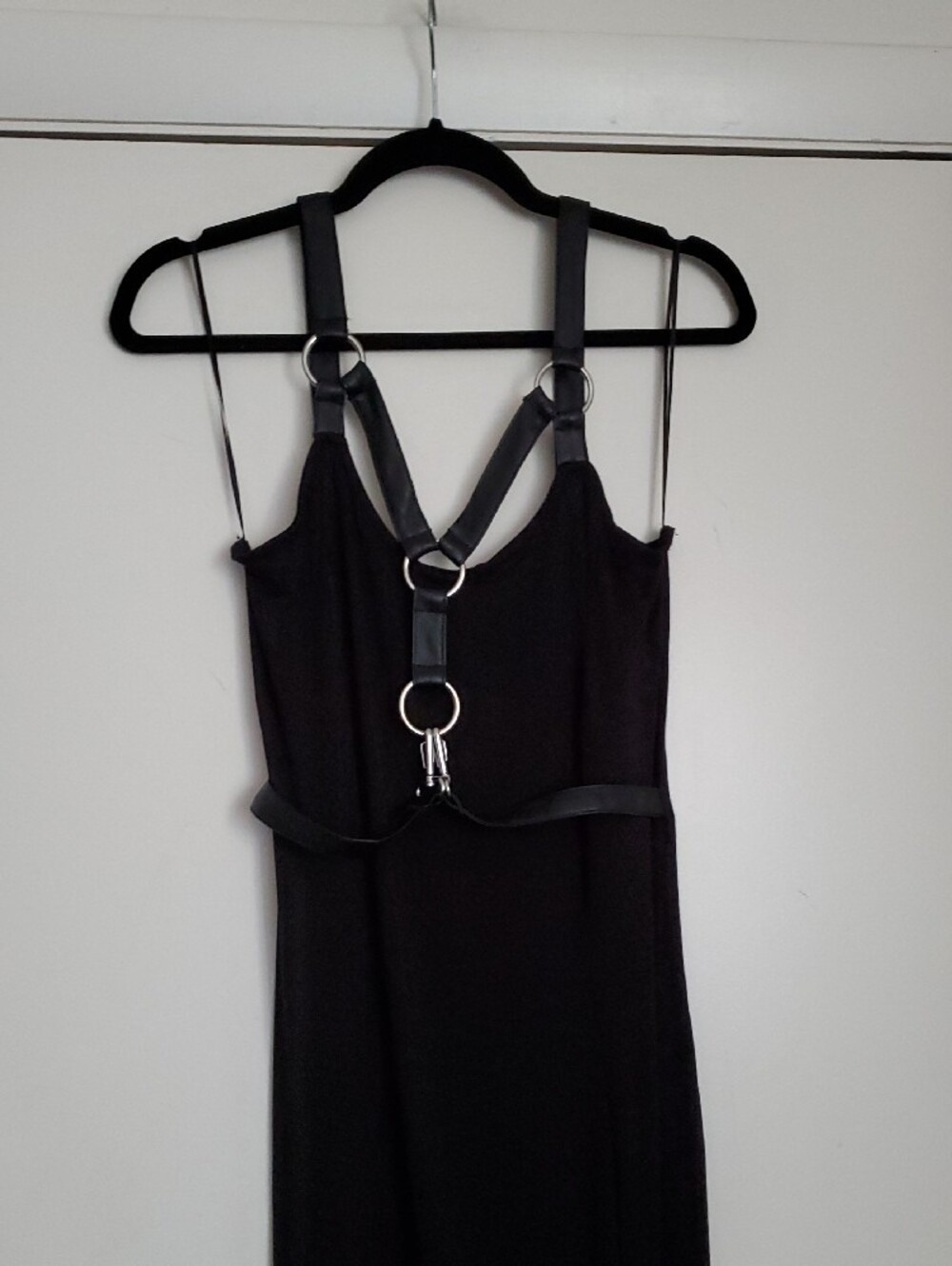Killstar Black Maxi Dress with O-Ring Harness Detail - Picture 3 of 16